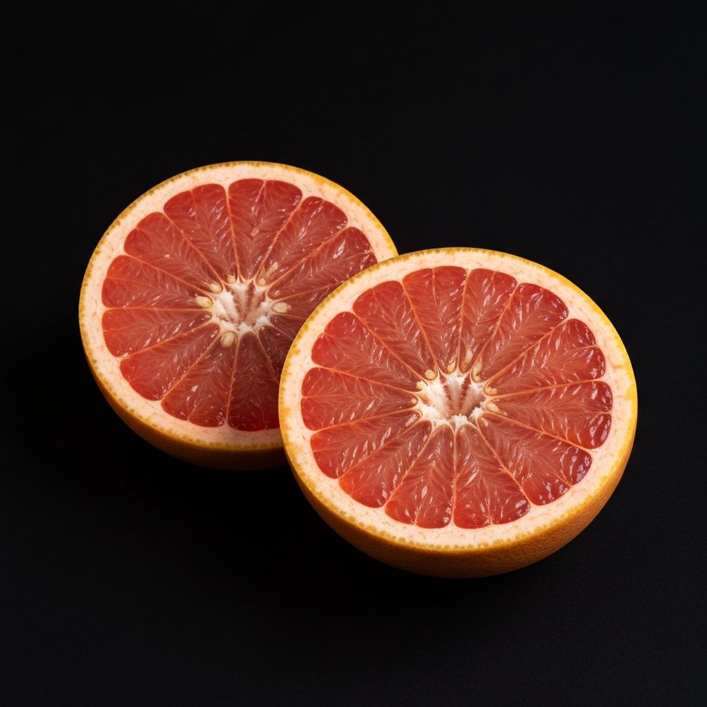Fresh grapefruit segments